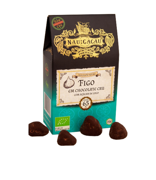 Nau de Cacau Figo em Chocolate Cru