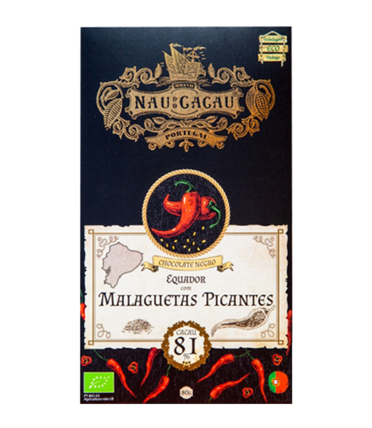 Nau de Cacau Equador com Malaguetas Picantes 80gr
